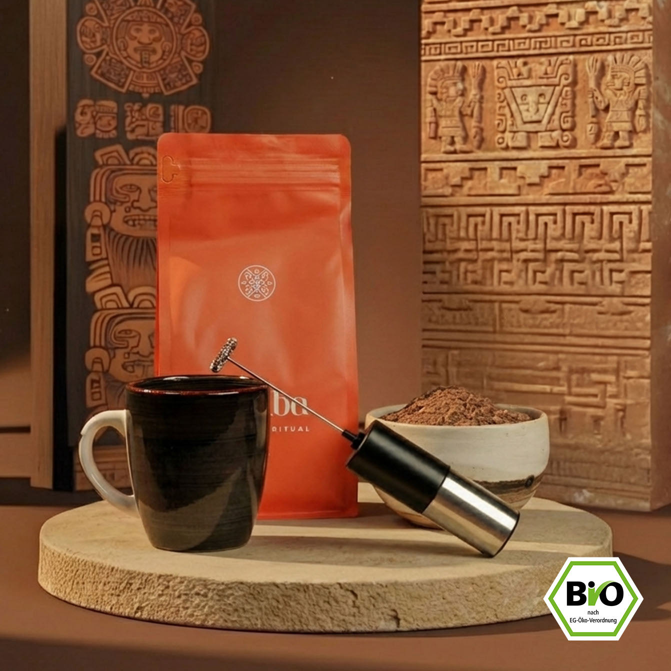 Geschenkbox: Classic Granulat + Aufschäumer + Keramik Tasse