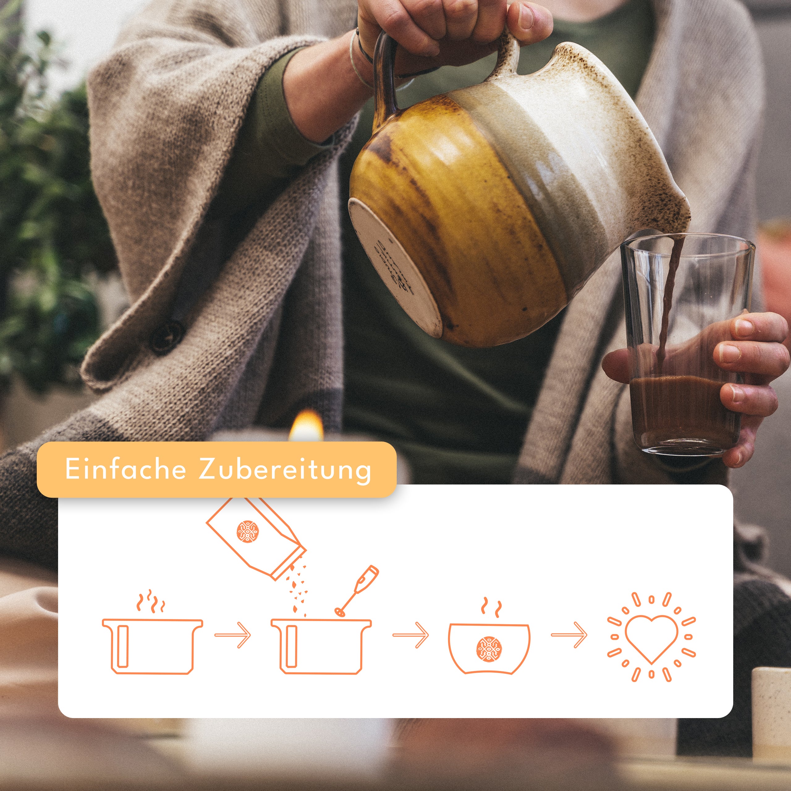 Elimba Barista-Granulat Orange-Kurkuma BIO 800g Verpackungseinheit